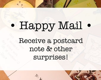 Happy Mail, Penpal Letters, Gifts for Friends, Stickers, Postcards, Mystery Happy Mail Envelope, Snail Mail Stationery, Cute Mail Stationery