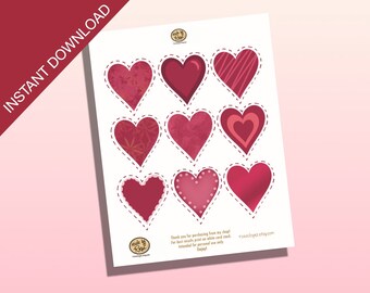 Valentinstag Herz Geschenkanhänger, druckbare Valentinstag Geschenkanhänger, Leckerli Tasche, druckbare Klassenzimmer Gastgeschenke, Herz Geschenkanhänger