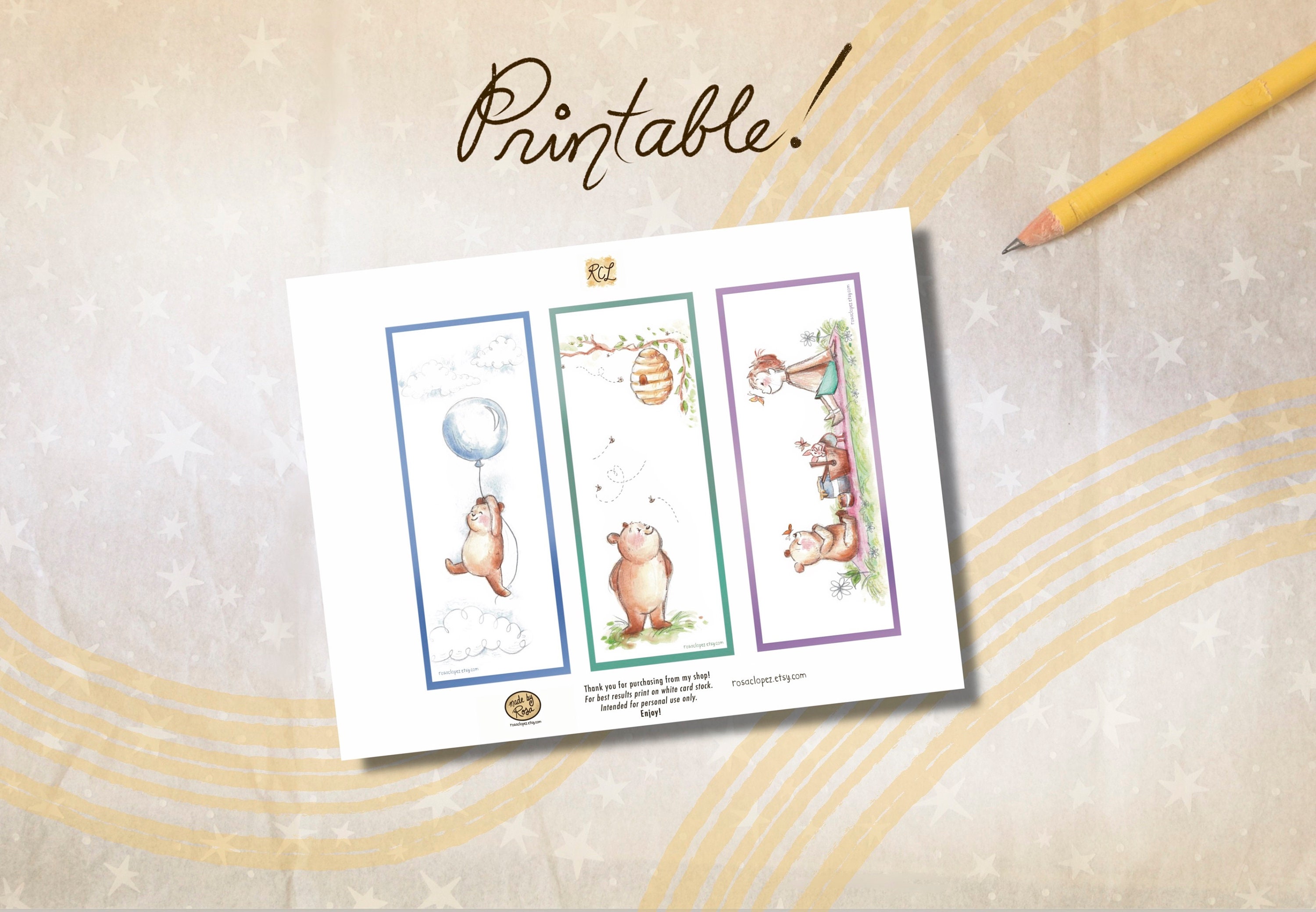 Winnie the Pooh Printable Bookmarks Winnie the Pooh Gifts Cute ...