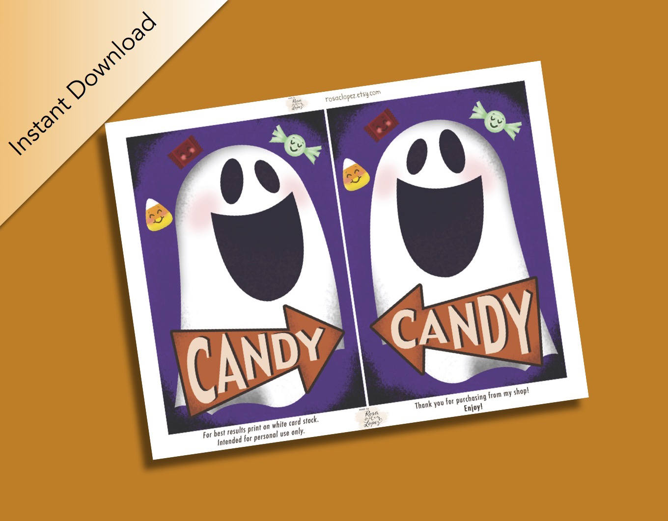 Candy Signs/printable Party Decor/printable Halloween - Etsy