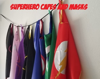 SUPER SALE!! Ready to Ship! (1) Superhero Cape or (1) Cape and Mask Set!!!/Party Favors/Costume/Dress Up