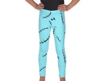 Pantalones de disfraz para niños de muñeca de trapo azul Sally, pantalones con estampado de muñeca de trapo azul, leggings, pantalones deportivos, regalo de cumpleaños para cosplay de Halloween