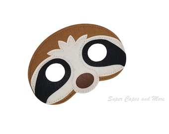 Sloth Felt Mask/ Jungle Forest Animal Mask/Jungle Animal Birthday Party/Jungle Safari Animal Party Favors/Jungle Animal Mask/Sloth Costume