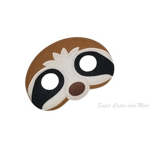 Sloth Felt Mask/ Jungle Forest Animal Mask/Jungle Animal Birthday Party/Jungle Safari Animal Party Favors/Jungle Animal Mask/Sloth Costume