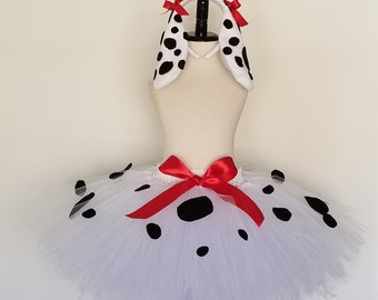 Dalmatian Tutu Skirt Only/ Dance Recital/ Photo Prop/ Dress Up/Halloween Costume/ Dalmatian Costume/ Dalmatian Birthday