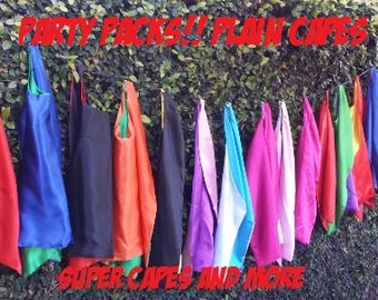 Party Packs 10 Plain Reversible Superhero Capes Dress Up Superhero Birthday Party Superhero Gifts for Kids