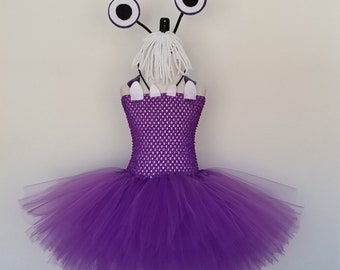 Monster Tutu Dress with Headband Eyes and Hair/Monster Headband Eyes & Hair/Monster Tutu/Dance Recital/ Dress Up/Halloween Costume