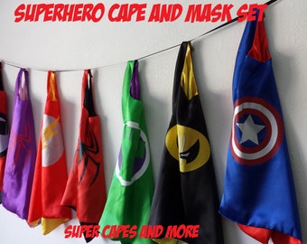 Ready to Ship!! Party Pack 12 Superhero Capes and Masks