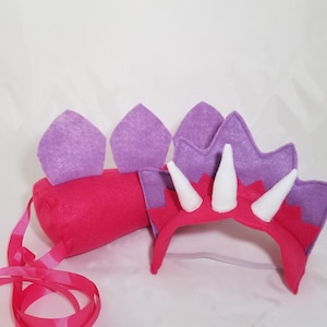 Pink und Hell Lila Dinosaurier Schwanz und Stirnband/ Dino Schwanz/ Dinosaurier Kostüm/ Dinosaurier Stirnband/ Dinosaurier Geburtstag/ Drachenschwanzkostüm