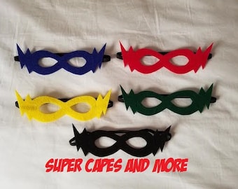 Lightning Bolt Felt Mask/ Superhero Felt Masks/ Party Favors/ Gifts for Kids/ Dress Up/ Costume - Ready to Ship!