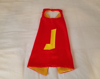 Superhero Cape with Letter/ Personalized Superhero Cape/ Party Favors/ Gifts for Kids/ Birthday/ Photo Prop