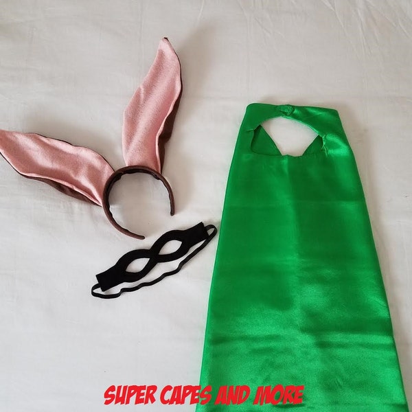 Super Siamese Cat Cape, Ears, Mask/ Skippy Cat/ Birthday Gift/ Party Favors/Skippy Cat Costume/ Gifts for Kids