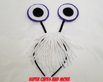 Monster Headband with Hair and Eyes / Monster Headband Dance Recital/ Monster Eyes Headband/ Monster Dress Up/Monster Halloween Costume