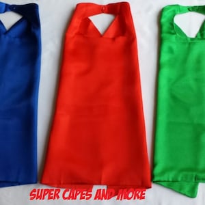 Plain Reversible Superhero Cape /Superhero Cape Costume/Superhero Cape Gift /Superhero Birthday Party Favors /Superhero Costume Accessories