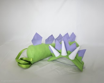 Dinosaurier Schwanz und Stirnband Set Dino Triceratops Kostüm Drachen Kostüm Geburtstagsgeschenk für Kinder