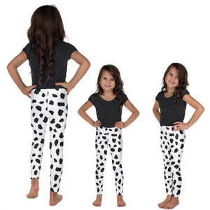 Dalmatian Leggings/ Dalmatian Kid&#39;s Leggings/ Dalmatian Cosplay Costume/ Dalmatian Animal Print Leggings