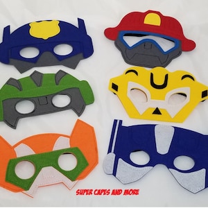Party Packs! Robot Superhero Felt Masks/ Birthday Gifts/ Birthday Party Favors/ Costume