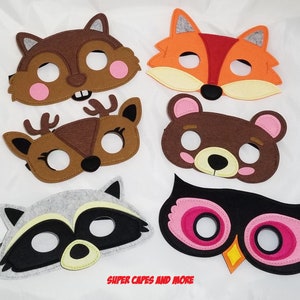 Woodland Forest Animal Mask/ Forest Animal Birthday Party/ Forest Animal Party Favors/ Forest Animal Mask/ Woodland Forest Animal Costume