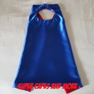 Plain Reversible Blue and Red Superhero Cape