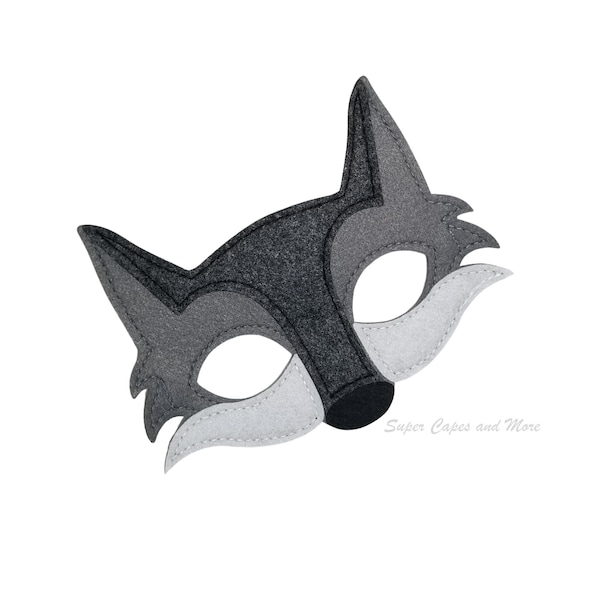 Masque en feutre de loup/masque d'animal de la forêt/fête d'anniversaire d'animal de la forêt/cadeaux d'animal de la forêt/masque d'animal de la forêt/costume de la forêt