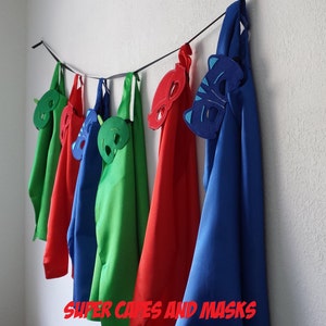 SUPER SALE Ready to Ship 1 Superhero Cape or 1 Cape and Mask Set/Party Favors/Costume/Dress Up image 4