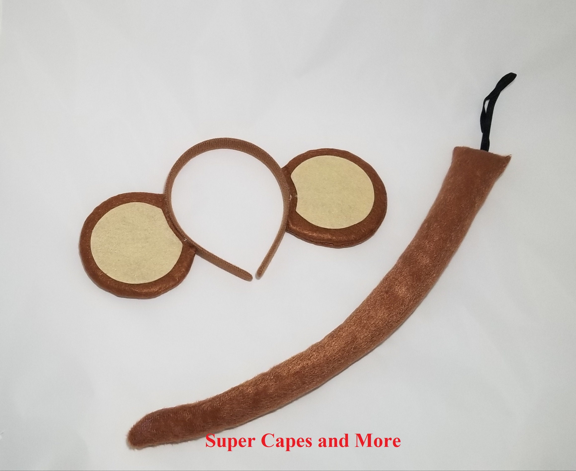 Makaken-Kostüm Für Mädchen (Einheitsgröße) – Mit Stirnband, Fliege, Schwanz, Handschuhen & Tutu