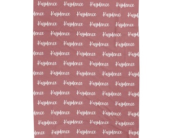 Personalized Velveteen Plush Minky Blanket, Personalized Name Custom Blanket for Baby/Kids/Youth/Adult, Custom Name Blanket Keepsake Gift