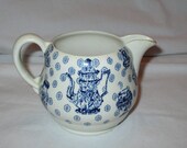 Blue and White Royal Staffordshire China Cabinet Creamer
