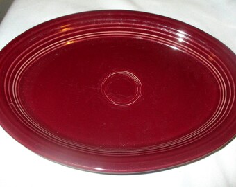 Fiesta Ware HLC Burgandy Serving Platter 13 1/2 in