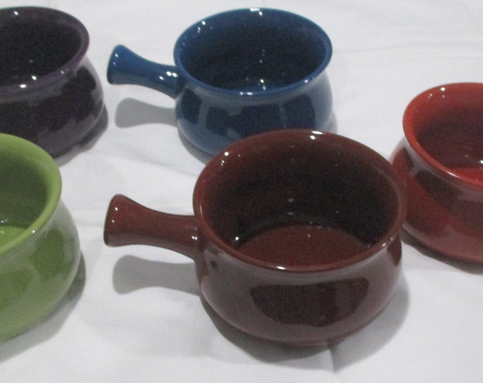 Vintage Buchase Handled Chili Soup Bowls Set 5 Etsy