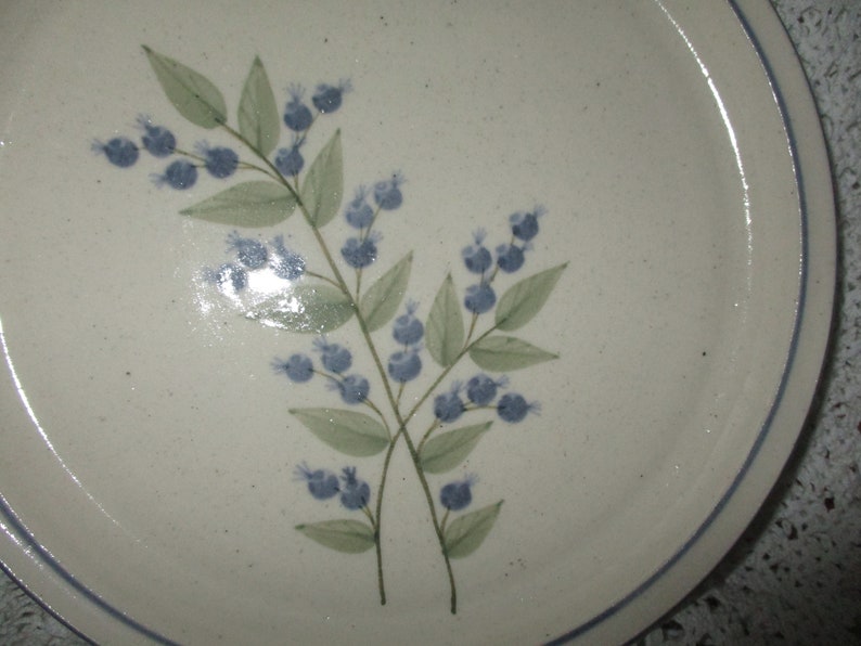 Vintage Union Stoneware Blueberry Plate 1983