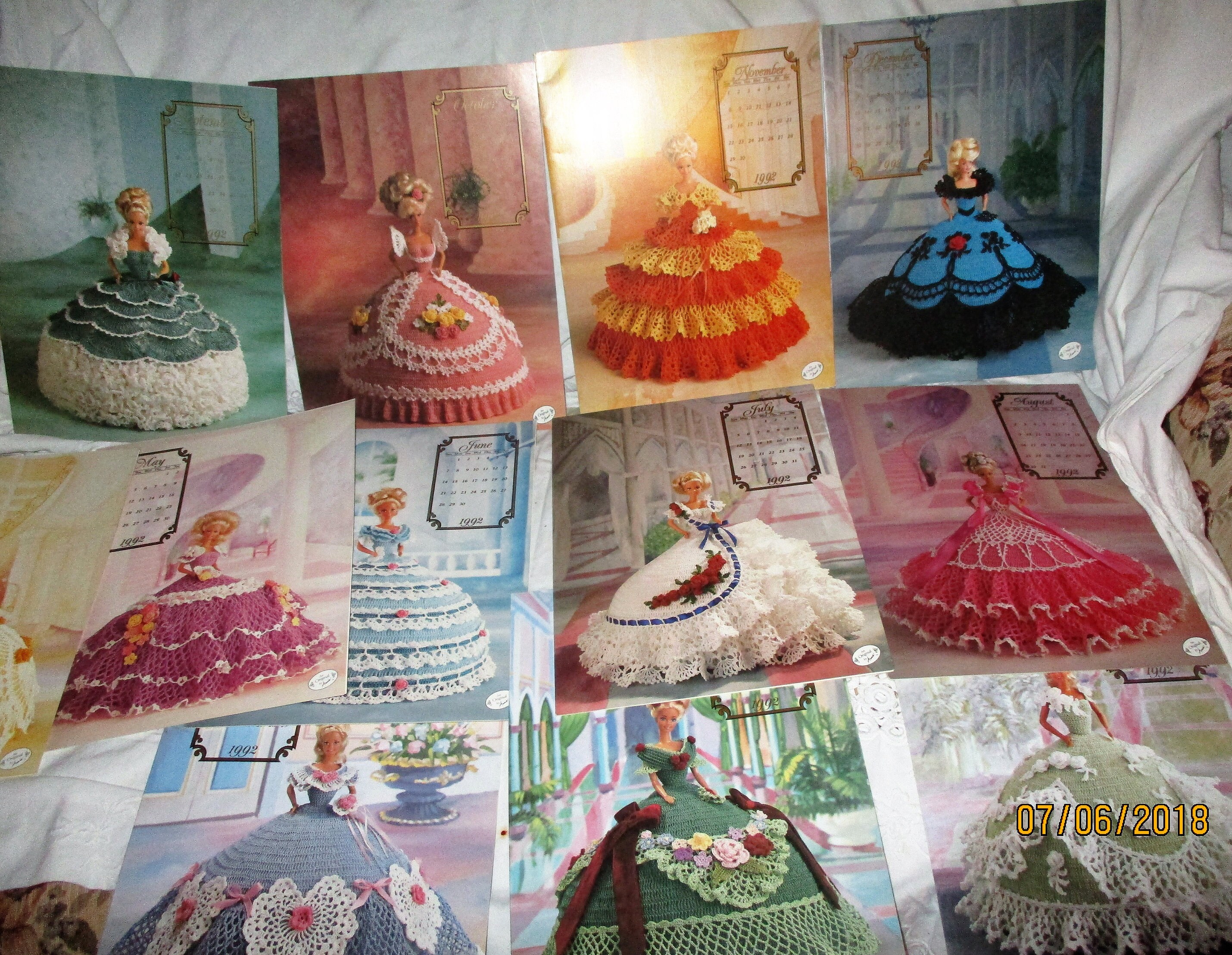 Annies Calendar Bed Doll Society 1992 And 1991 Missing June Of Etsy