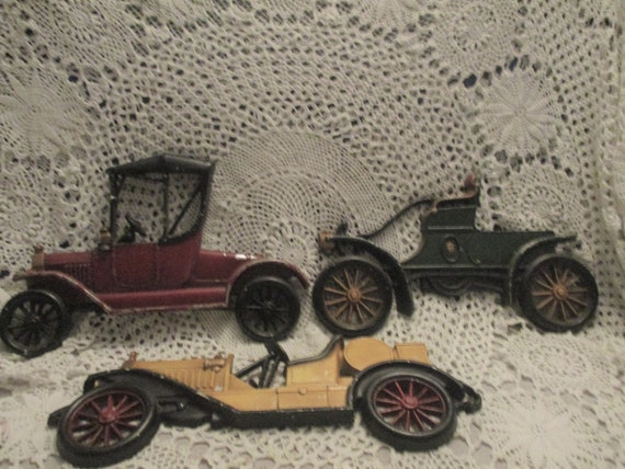 Vintage Sexton Cast Metal Antique Automobiles Cars Set 3 Etsy