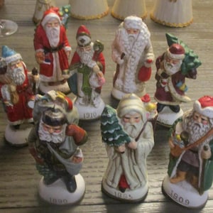 Vintage Old World Santas Set 8 by Reproductions Inc