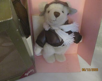 Bialosky Bear Aviator vintage Charlie The Pilot 1987 Neuf dans sa boîte