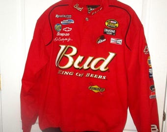 Vintage Chase Authentics NASCAR  Dale Earnhardt Jr. #8 Budweiser Racing Jacket