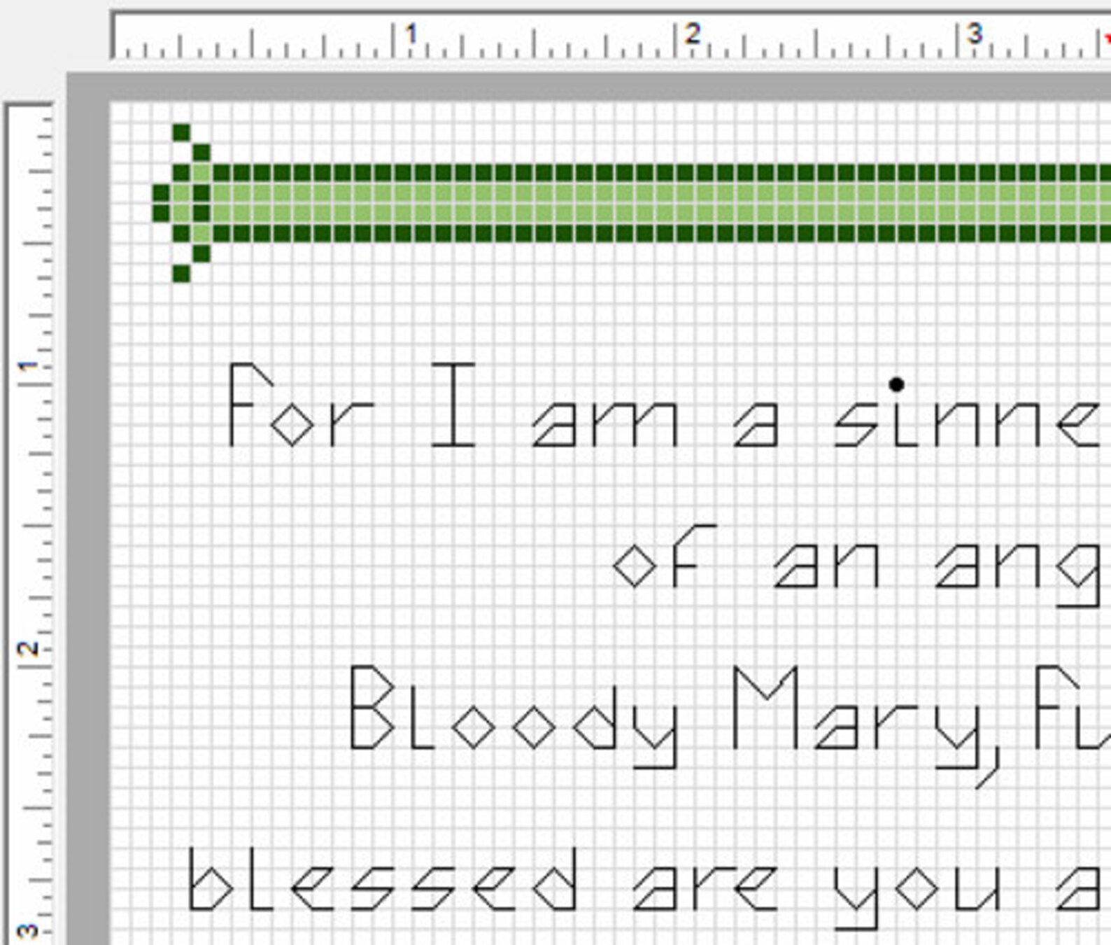 Bloody Mary Full of Vodka prayer Archer cross stitch DIGITAL Etsy