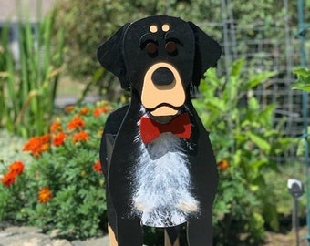 HAND PAINTED - Dog Planter Kit (100 breeds & designs available - see description for options) - 20" and larger depending on breed.