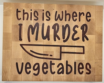 Funny End Grain Maple Cutting Board w/Padauk Inlay
