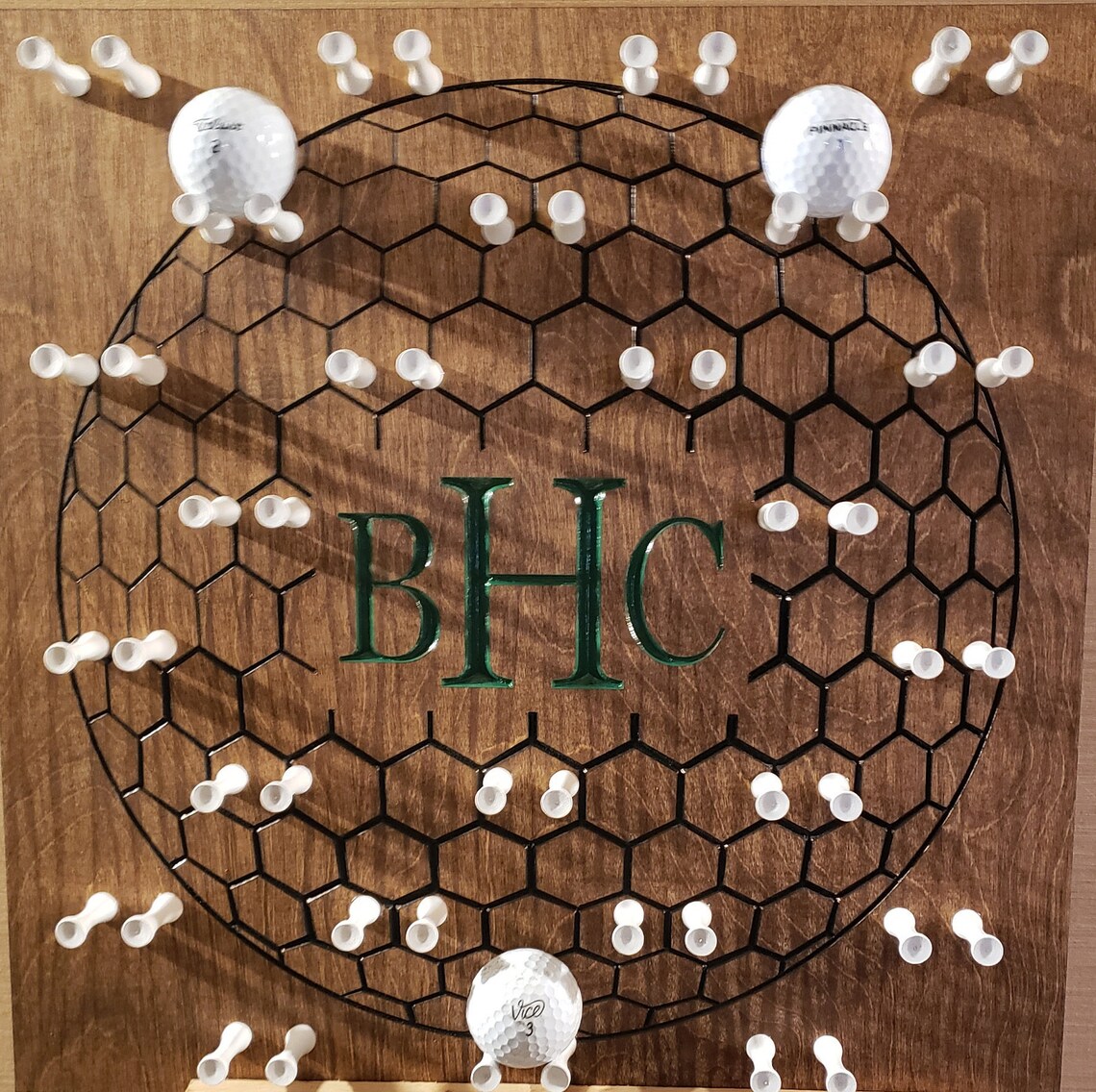 Hand Made Custom Golf Ball Display 25 61 Golf Balls Etsy
