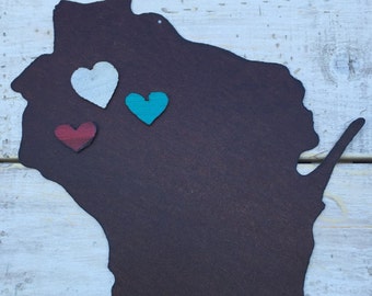 Imán de corazón de hojalata pintado a mano / imanes de corazón de hojalata / imanes de corazón hechos a mano / imanes hechos a mano