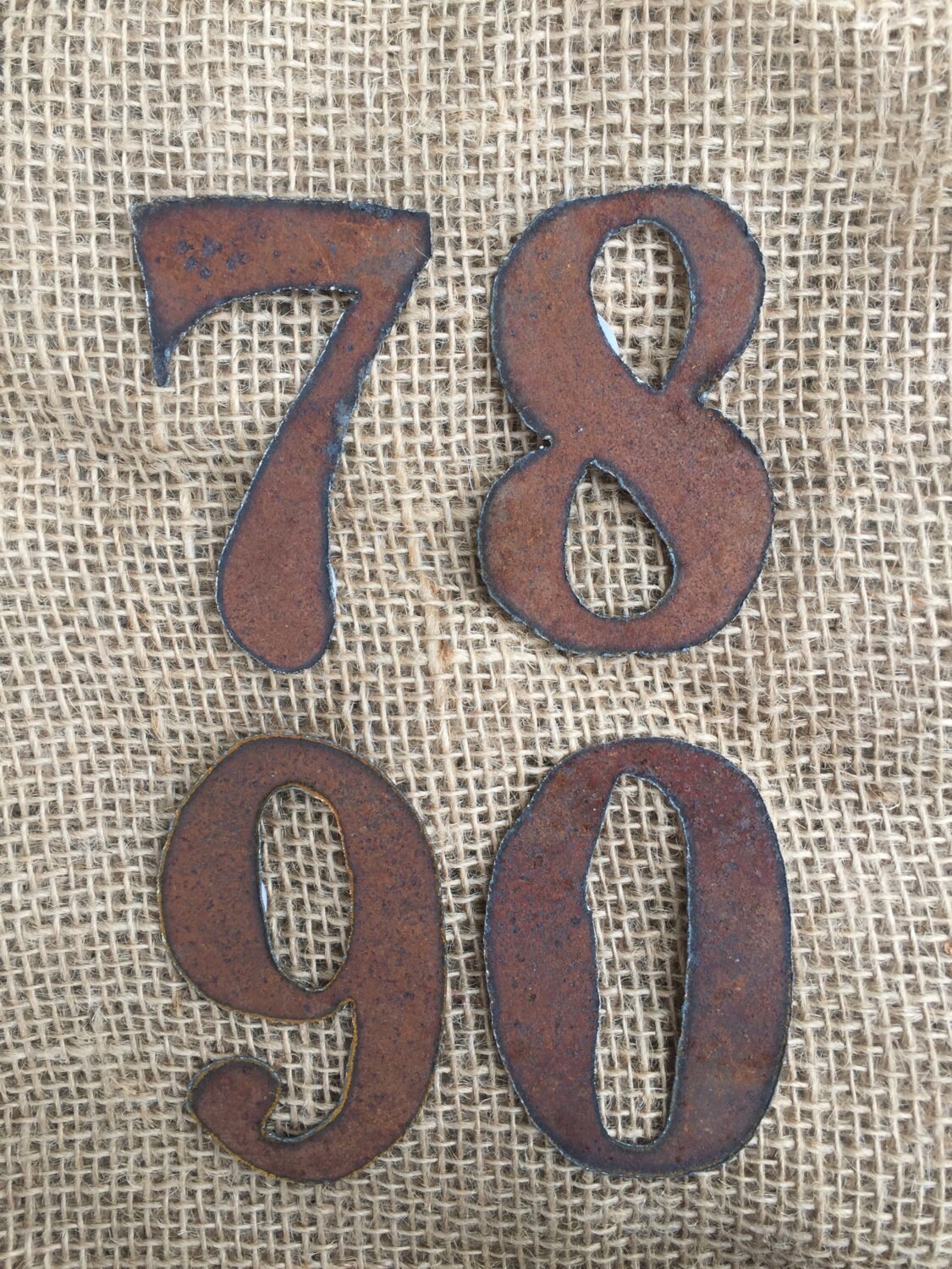 3 Tin Numbers / 3 Metal Numbers / Rusty Tin Etsy Canada