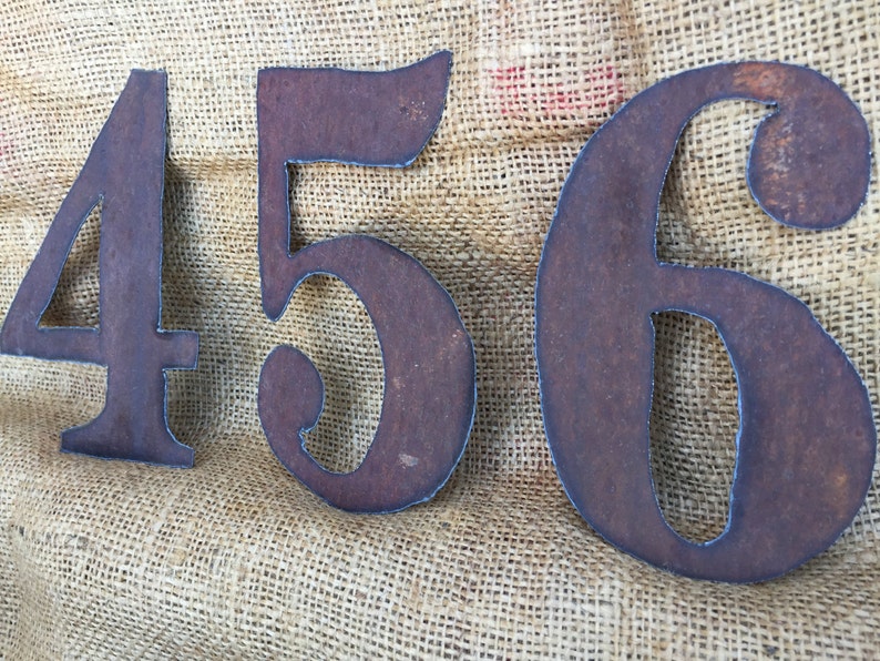 6inch Tin Numbers / 6 Rusty Tin Numbers / Tin Numbers Etsy