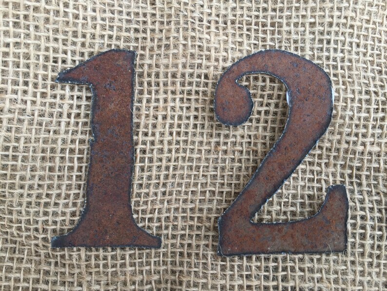 3 Tin Numbers / 3 Metal Numbers / Rusty Tin Etsy UK
