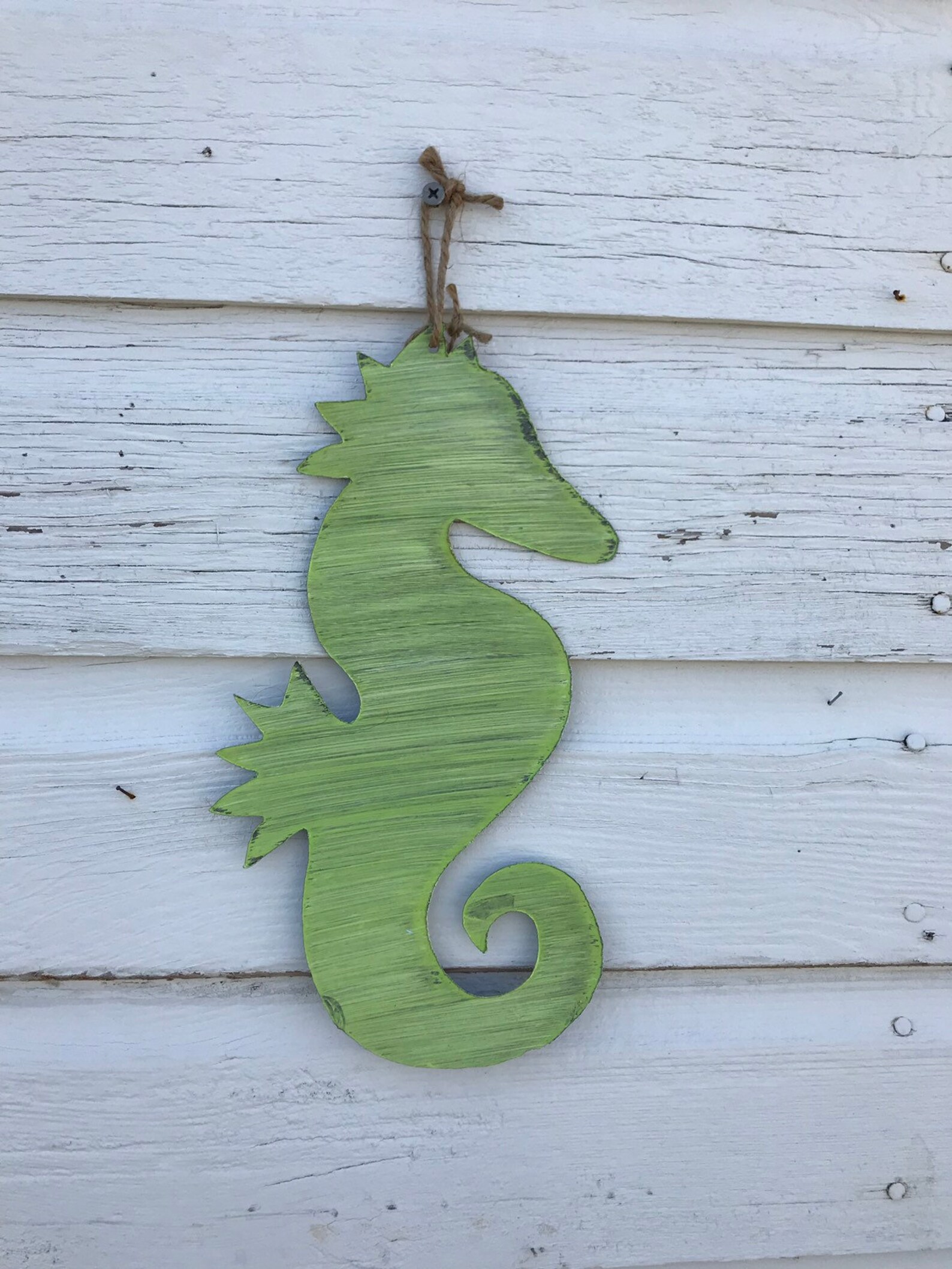 Handmade Tin Seahorse Wall Hanging / Beach Bathroomdecor / Etsy