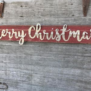 Merry Christmas barnwood sign / Merry Christmas / vintage Christmas decor / Merry Christmas wall decor