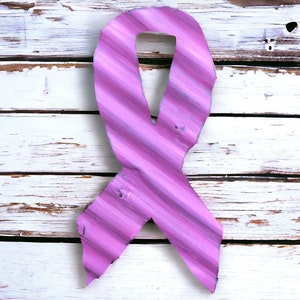 pink awareness ribbon / breast cancer awareness / tin awareness ribbon