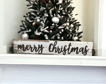 Merry Christmas barnwood sign