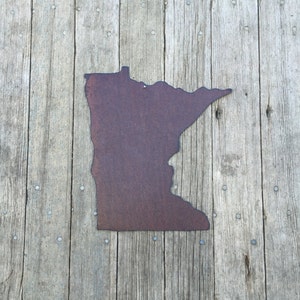 State of Minnesota, Minnesota Wall Hanging, Rustic Minnesota Decor, Tin ...