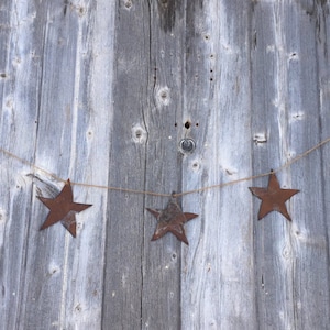 tin star banner / rusty tin star banner / rustic Christmas stars